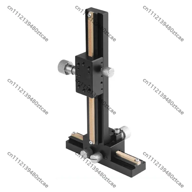 High Precision X Axis Dovetail Linear Stage, Gear Rack Driven Long Stroke Manual Fine Adjustment Displacement Platform