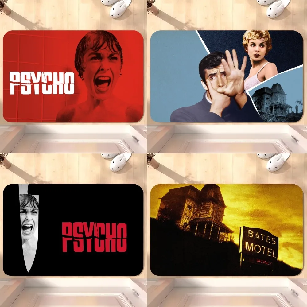 Horror Movie Psycho D Floor Mat Bedroom Kitchen Door Bath House Super Absorbent Foot Non-slip