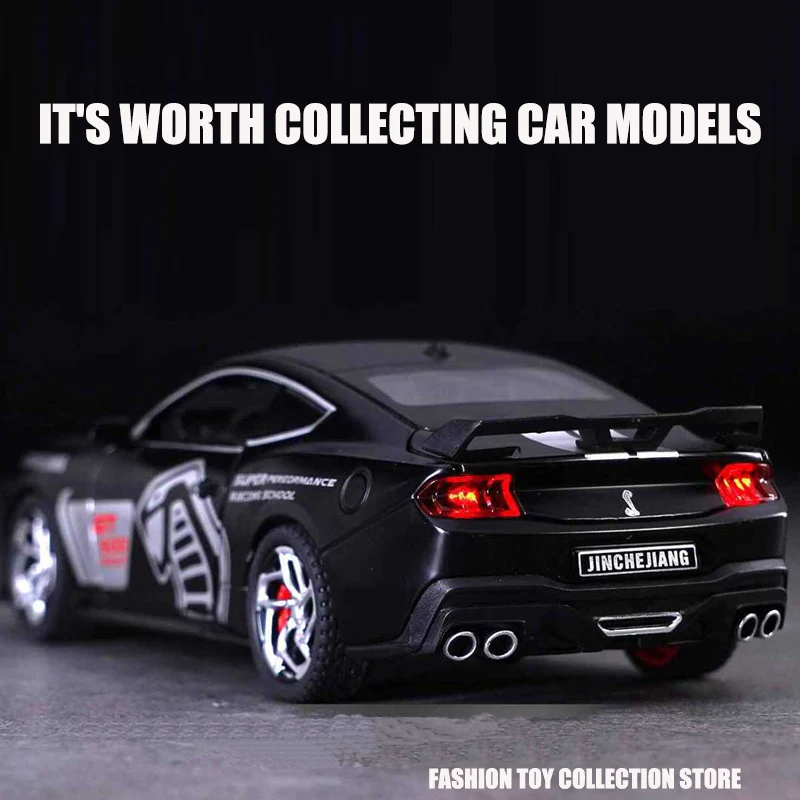 1: 32 Mustang GT500 Fast & Furious Alloy Car Model Diecasts Toy With Sound and Light Vehicles Decoration Toys For Kids Gift