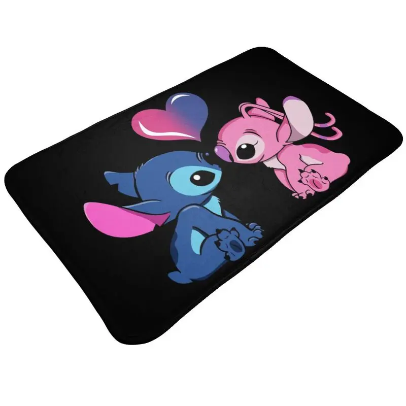 Custom Lilo Stitch Cartoon Anime Manga Front Door Mat Anti-Slip Outdoor Waterproof Doormat Kitchen Balcony Entrance Rug Carpet