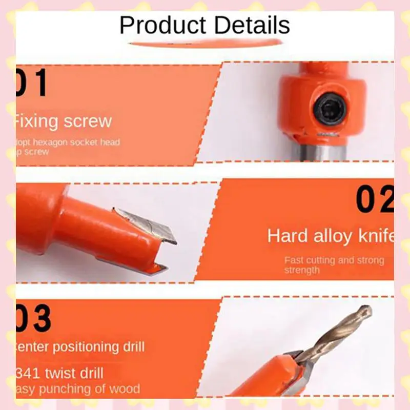 

AB51 4Pcs Woodworking Tool Plier Card Hole Punch Set Paper Screw Cover With Countersink Drill 2.8Mm Adjustable Position
