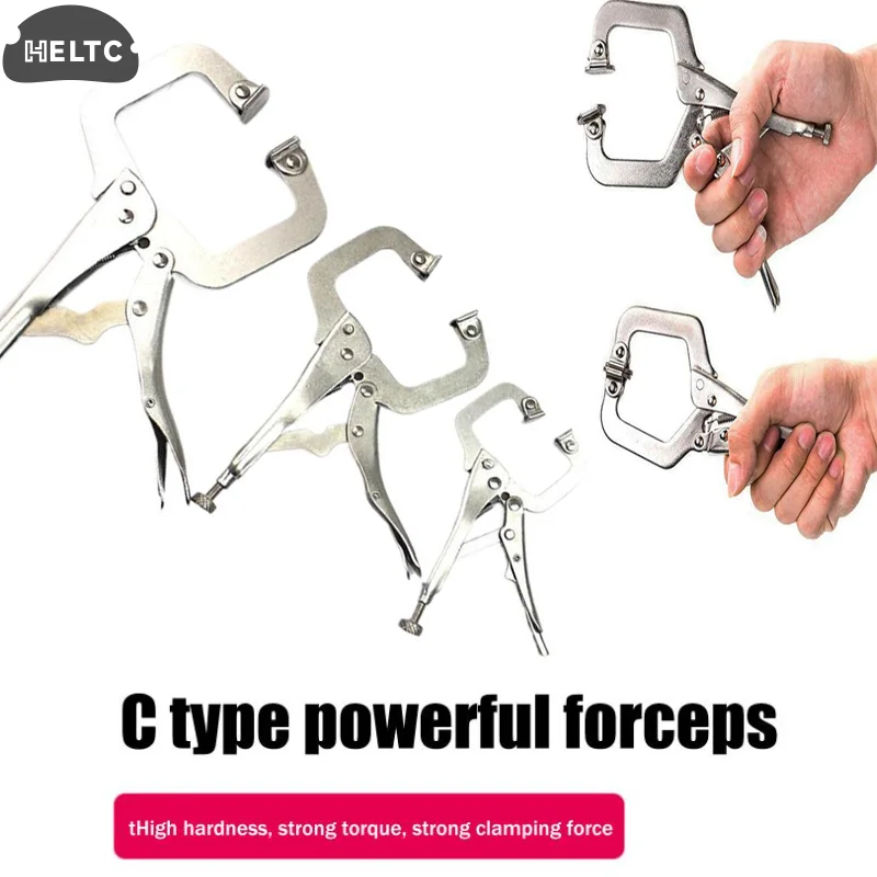 1PCS Steel C Clamp Vise Grip Locking Welding Pliers Wood Tenon Locator Tool Tools Herramientas De Mano Ferramentas Man