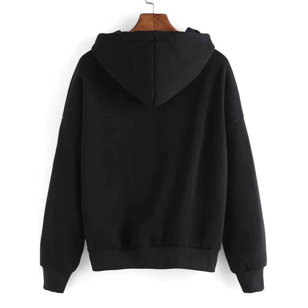 Felpa con cappuccio Pullover per donna regalo con stampa gesto cuore stile Casual per il giorno dell\'anniversario di natale