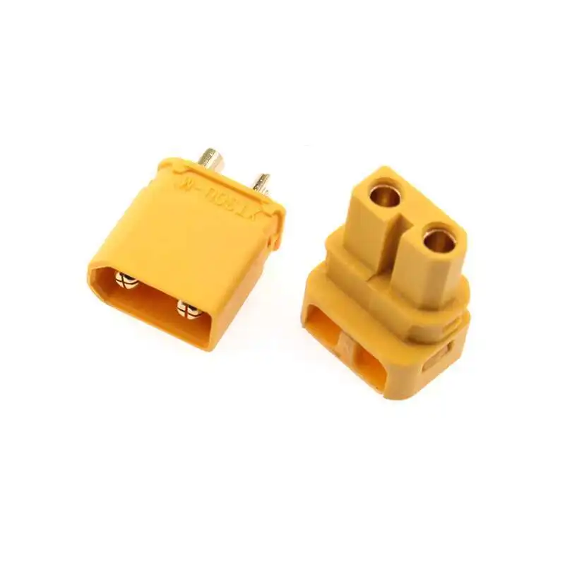 1 Stück XT30ULW-F Stecker 90 Grad Gelöteter Lithium-Batterie-Anschluss XT30U Modellflugzeug Stecker Buchse Kupfer Vergoldet – Detail 7