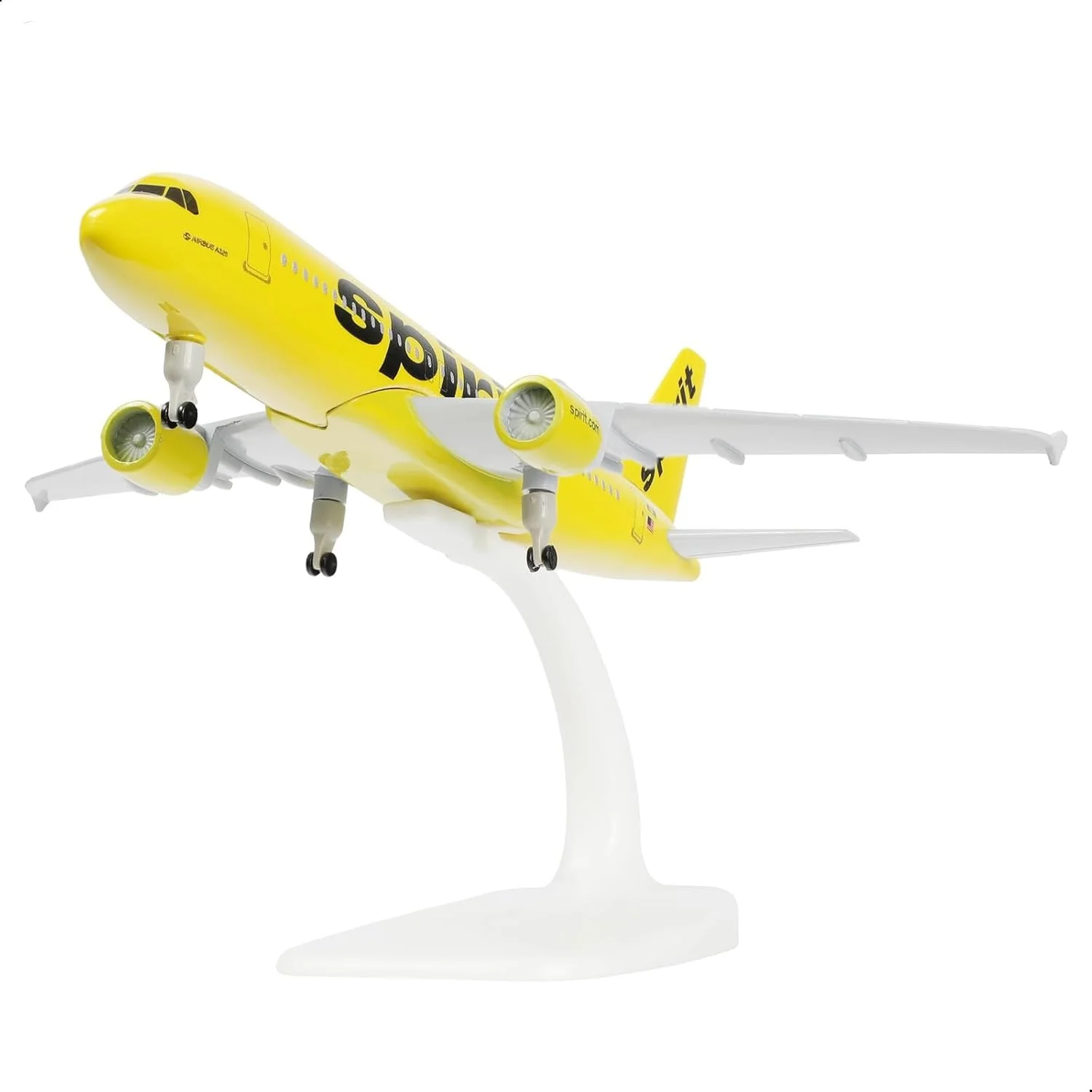 Die-Cast 20CM A320 Metal Model Airplane Spirit Airlines USA With Metal Alloy Plane Model For Collections and Displays