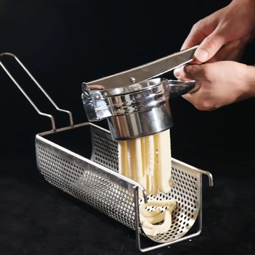 Food Grade 304 Stainless Steel Fried Food Basket Large Fryer Strainer for Home Cooking French Fries and Chicken Fry Machine Food Grade 304 Stainless Steel Fried Food Basket Large Fryer Strainer for Home Cooking French Fries and Chicken Fry Machine