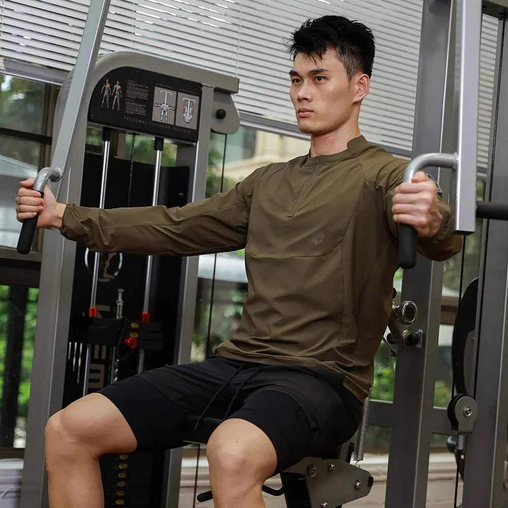 Emersongear Blue Label Hunter Sonnenschutz-T-Shirt, langärmeliges Poloshirt, tägliches Oberteil, T-Shirt, Fitness, ergonomisch, elastisch, UPF100+ – Detail 12
