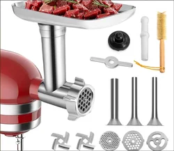 Metal Food Grinder Attachment for KitchenAid Stand Mixers Meat Grinder, Sausage Stuffer, Great Attachment for KitchenAid 2024