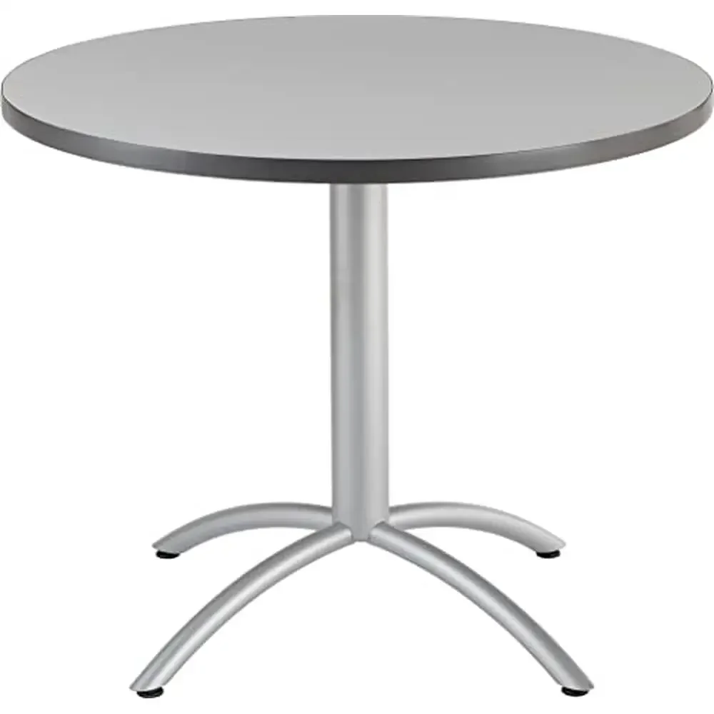 Round Cafe Table Office Furniture Gray Steel Base 36” Dia. x 29” H Multi-functional Durable Contemporary Design CafeWorks