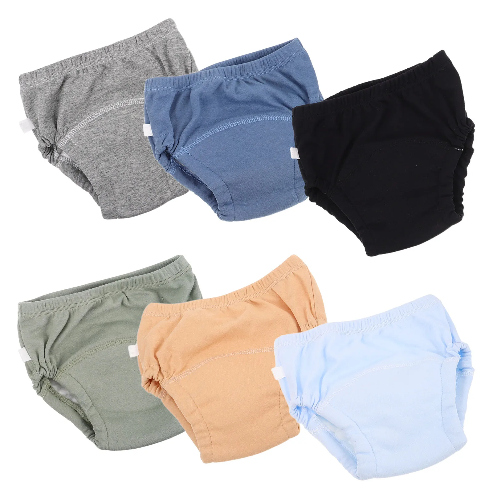 

6pcs Baby Reusable Absorbent Cotton Soft Breathable Toddler Leakproof For Nighttime Potty Toilet Training Kids Clothes Newborn