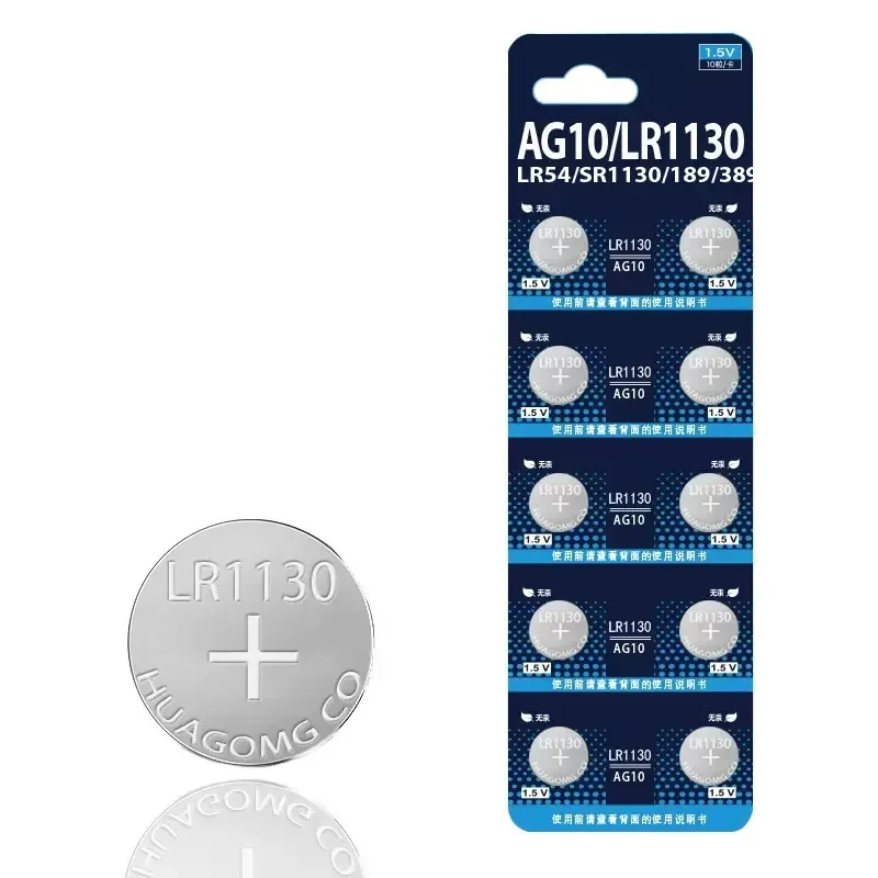 

4-120PCS AG10 LR1130 Alkaline Button Batteris LR54 SR54 389 G10189 SR1130 1.55V 78mAh Button Coin Cell for Watch Toys Remote