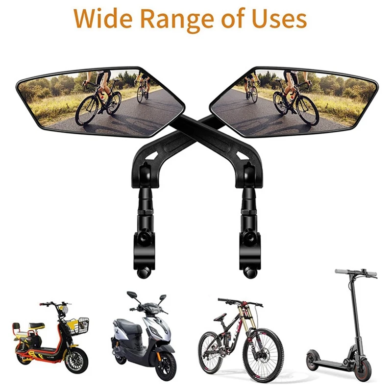 Rétroviseur de guidon rotatif réglable pour vélo, adapté aux vélos de montagne, miroirs électriques