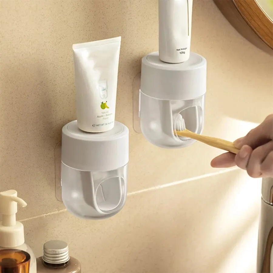 Toothpaste Squeezer Wall-mounted No-punch Quantitative Extrusion Labor-saving Detachable Easy To Clean