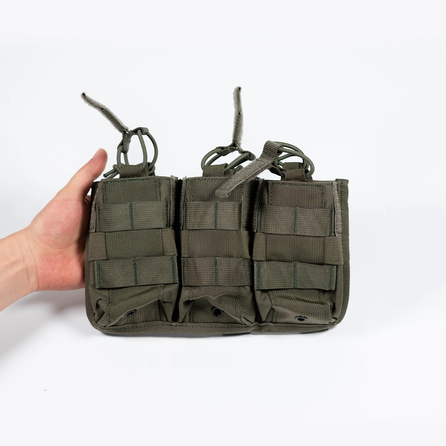 M4 Doppel- & Dreifach-Magazintaschen, Mehrzwecktasche, Schnellzugriff, 500D Nylon, Ranger-Grün – Detail 18