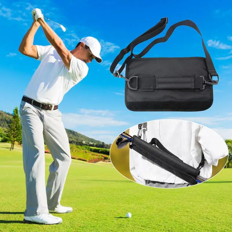 1PC Portable Nylon Golf Club Bag Simple Golf Gun Carrier Bag Travel Bag Golf Training Case With Adjustable Shoulder Straps