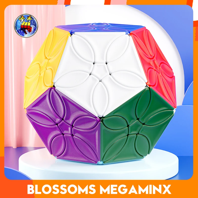 

[CubeFun]Shengshou Blossoms Megaminx Magic Speed Cube Stickerless SENGSO Educational Dodecahedron 12 Faces Puzzle Toys