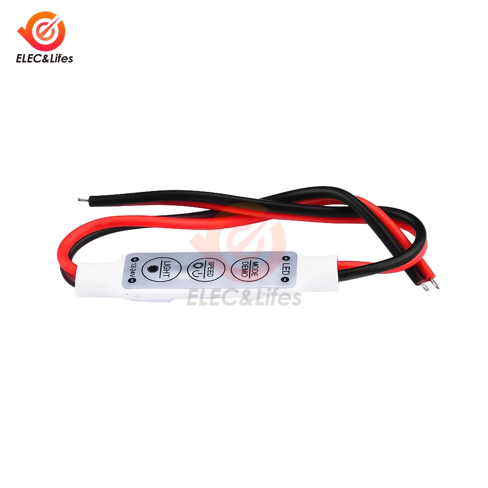 10 قطعة صغيرة 3 مفاتيح للون واحد LED سطوع باهتة تحكم التبديل ل 3528 5050 5630 5730 3014 LED قطاع ضوء 12 فولت