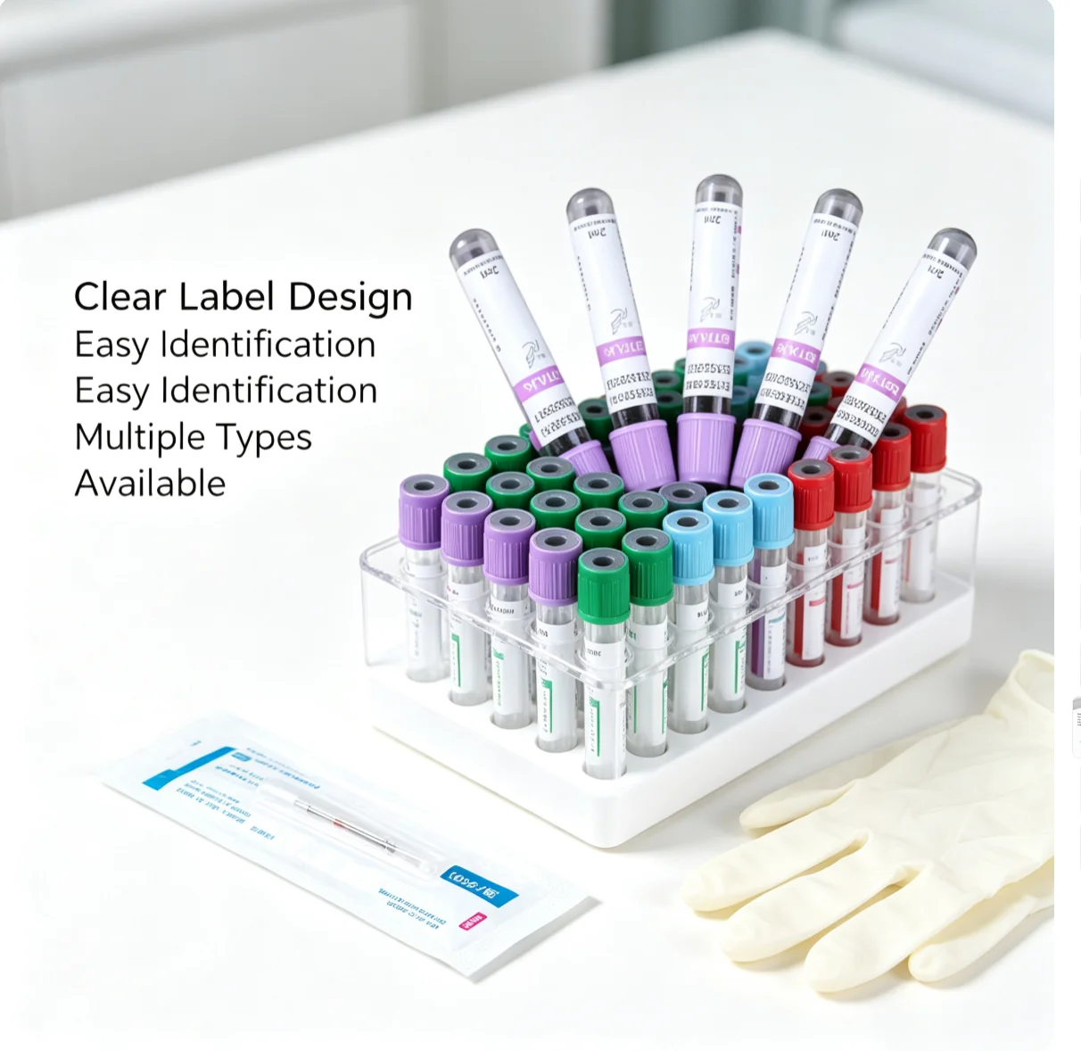 2ml/5ml/10ml Disposable Vacuum Blood Collection Tubes Sodium Citrate PT Tubes Sterile Blood Test PRP Tubes Beauty Lab Consumable