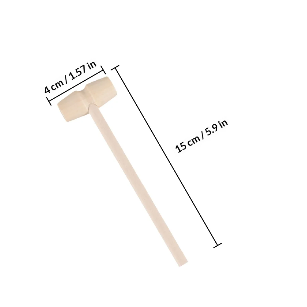 25Pcs Mini Hammer Set Wooden Mallet for Kids Hand Eye Coordination Training Unfinished DIY Craft Hammer Baby Muscle Development