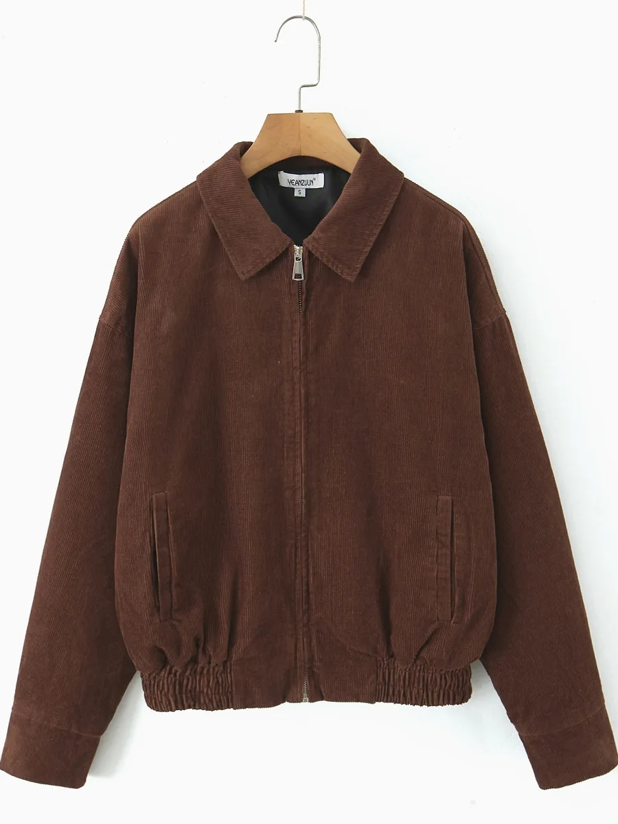 

Вельветовая майка в американском стиле ретро, верхняя рабочая одежда с воротником и длинной талией, утягивающая верхняя одежда для женщин