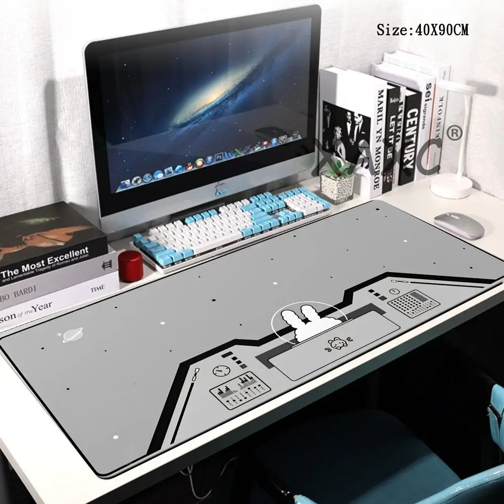 

HYBXAXC Kawaii Gaming Mouse Pad Non Slip Pink Mechanical Keyboard Mat Astronaut Rabbit Girl Anime Bunny Laptop Desk Accessories