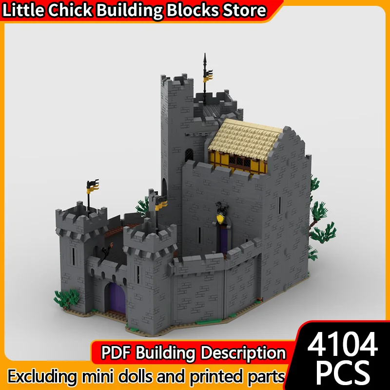 

Medieval Castle Model MOC Building Bricks Ancient Fortress Hall Modular Technology Children Holiday Gifts Assemble Toys Suit