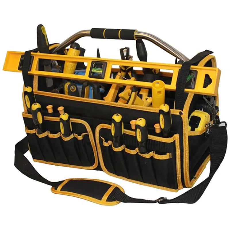 

Portable Tool Bag Open Top with Steel Handle Electrician Tool Bag