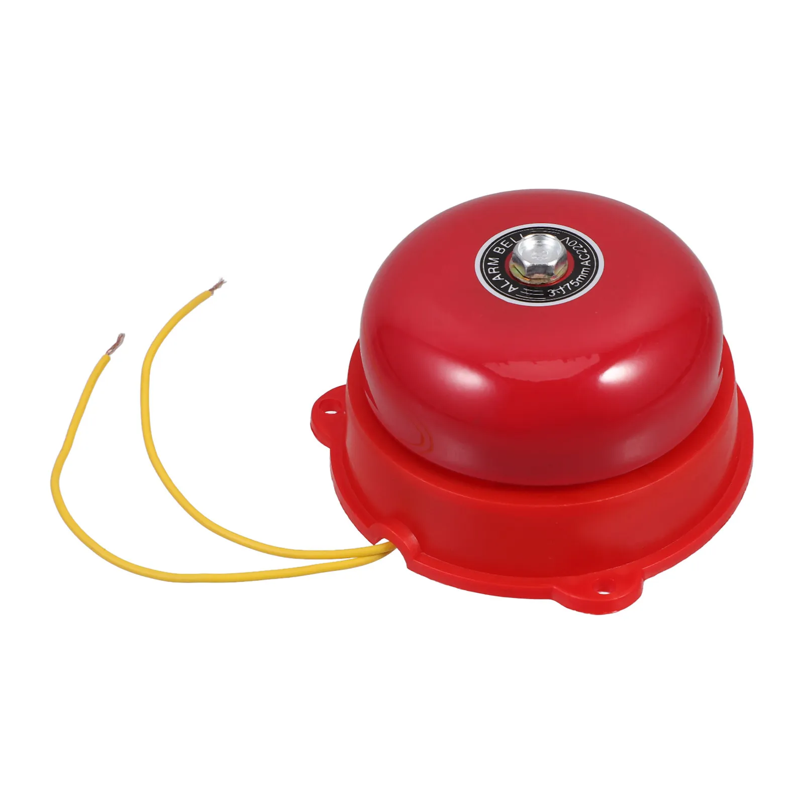 

Fire Alarm Bell Red 3Inch 220V Loud Manual Activation Emergency Alert Home School Station Safety Security Alarm