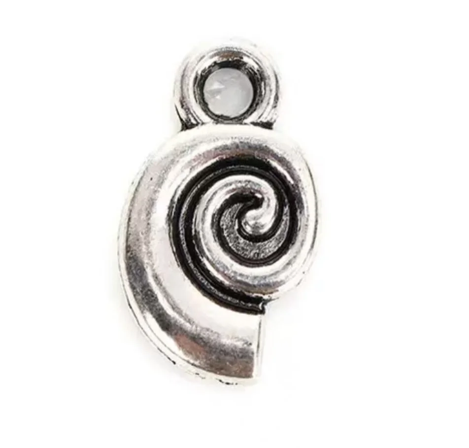 

50pcs 12*7mm Zinc Alloy metal tibetan silver cute pendants for jewelry making HW3489