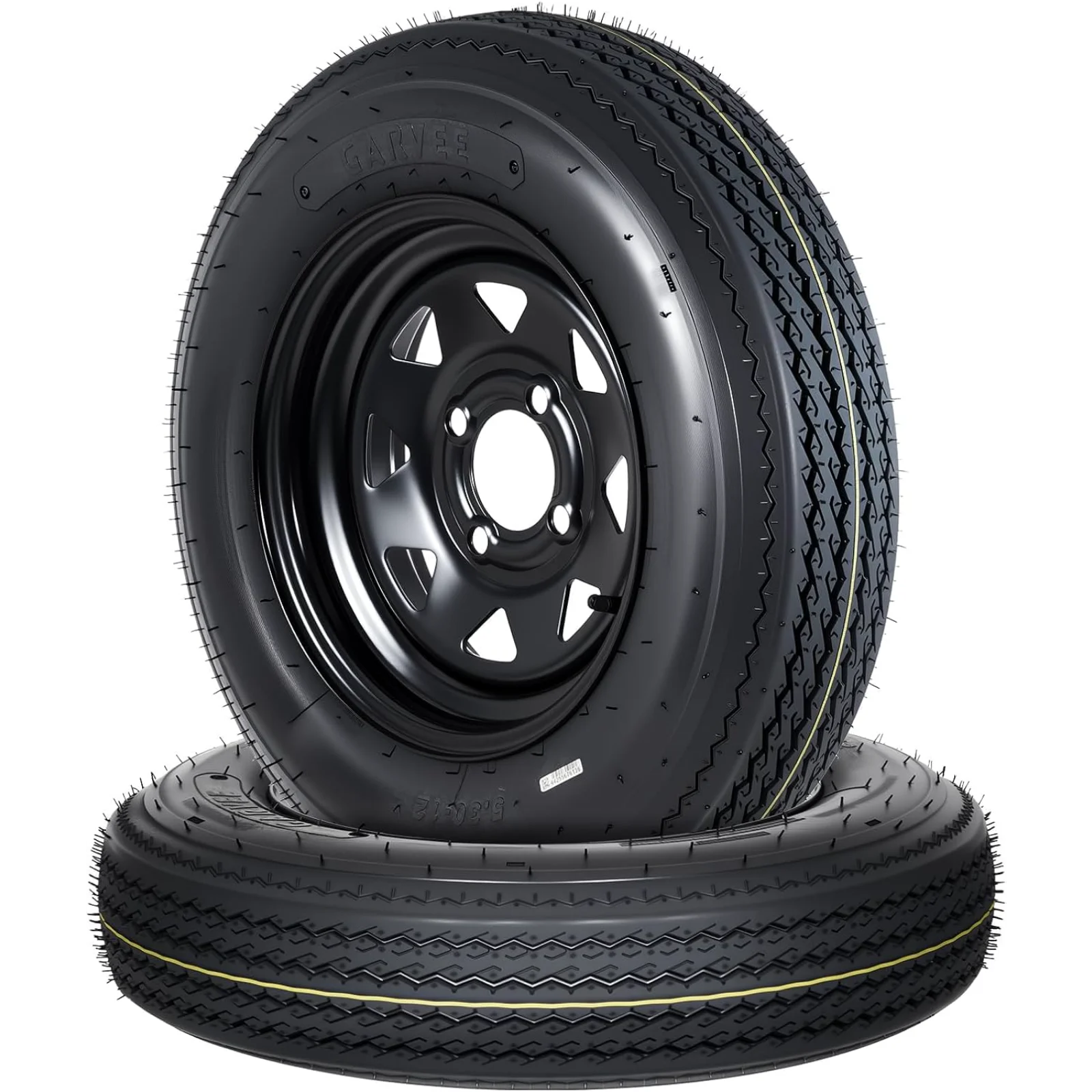 Garvee 2-Pack 5.30-12 5.30x12 Trailer Tires with 12" Rims