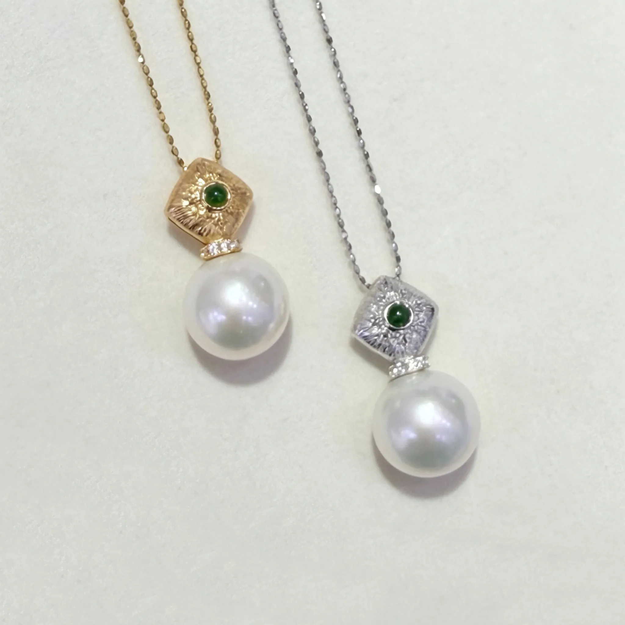 Elegant Natural Japanese White Pearl Pendant AAAA 11-12mm 18in 925s Sterling Silver Jewelry for Women