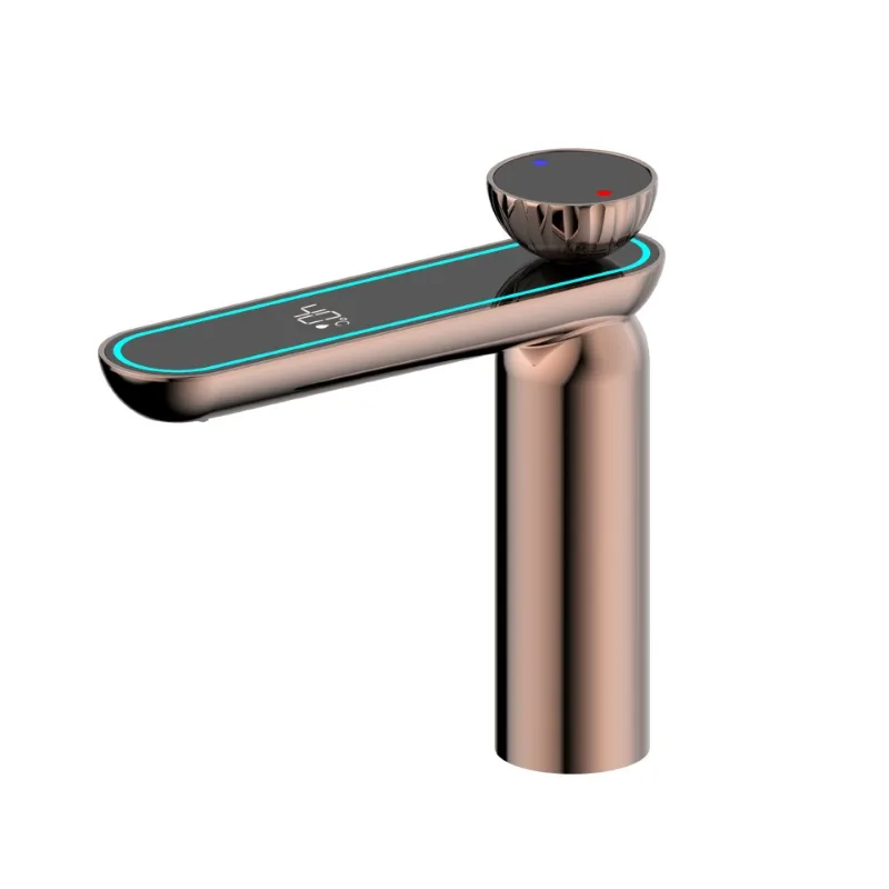 

Copper Basin Faucet with Single Hole Under The Basin for Hotel and Apartment Wash Basin with Cold and Hot Water;