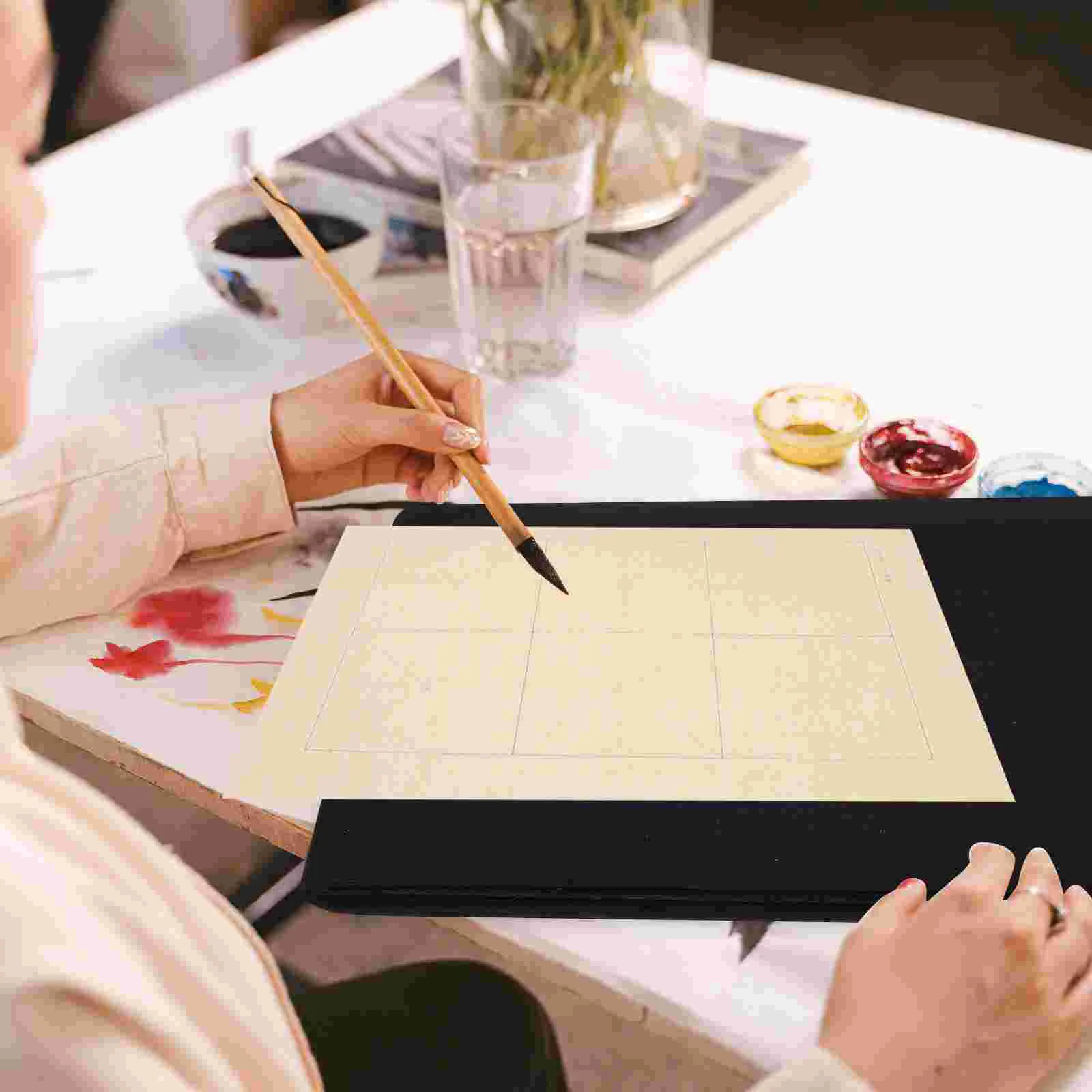 

Painting Mat Place Mats for Table Drawing Desk Pad Traditional Chinese Paper Black