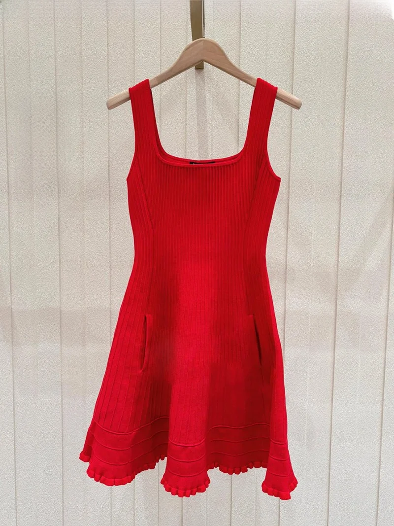Red Lace Hem Knitte… - image