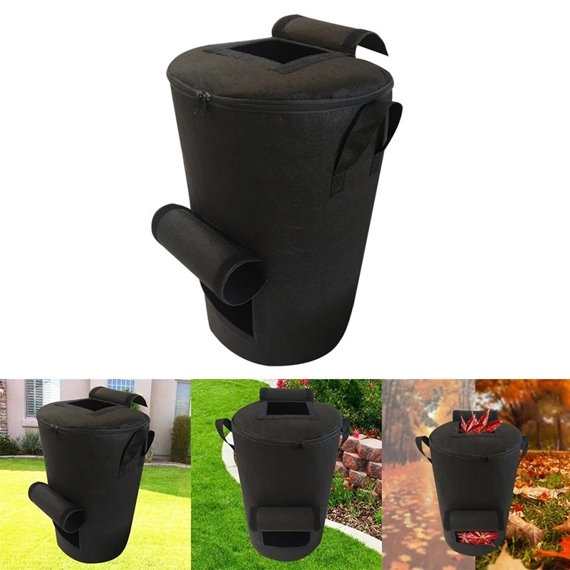 

Organic Compost Bag Home Garden Bags Extra Reuseable Heavy Duty Gardening Bags Lawn Garden Waste Compost Bag