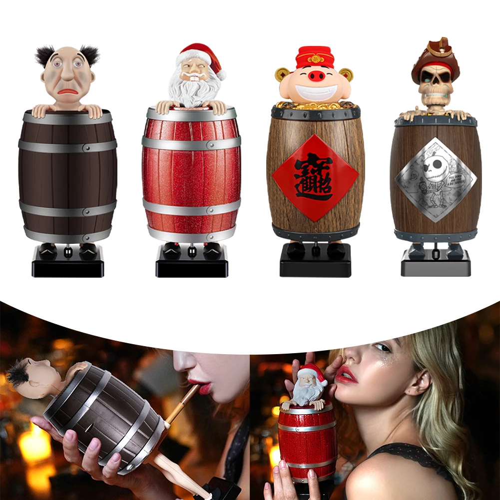 Automatic Cigarette Boxes Strange Uncle Santa Claus Cigarette Dispenser Case Spoof Cigarette Storage Boxes Xmas Novelty Gifts