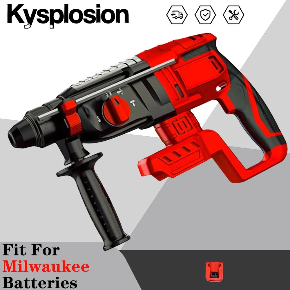 fit milwaukee 18v battery Electric Hammer Drill Brushless Multifunctional Rotary High-Power Cordless Rechargeable Power Tools