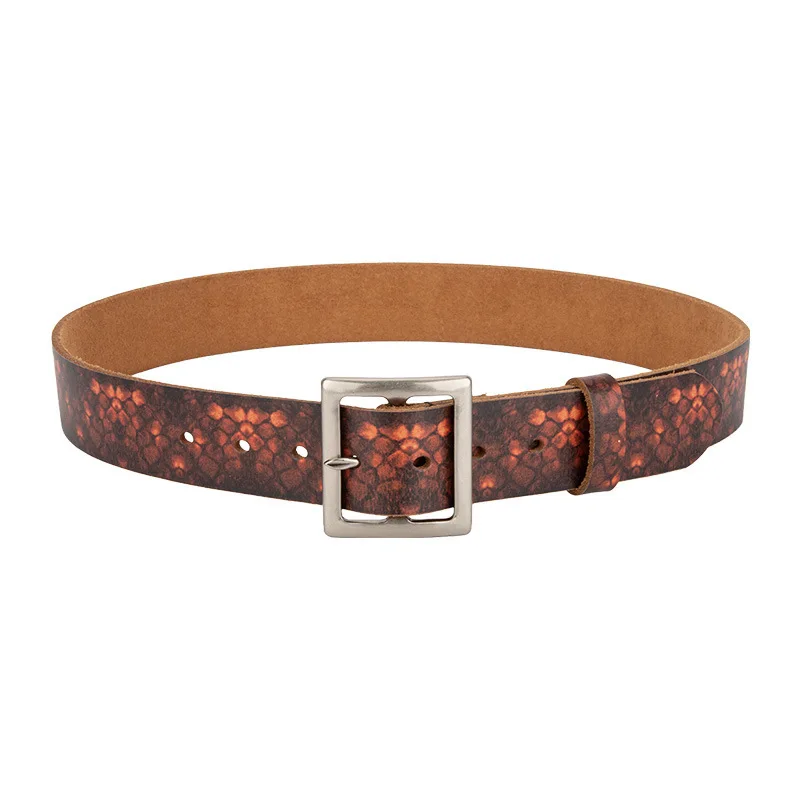 

Ремень из натуральной коровьей кожи для женщин, винтажный кожаный пояс с принтом, женский корсетный пояс, пояс для пальто, широкий пояс для платья, декоративный пояс J1869