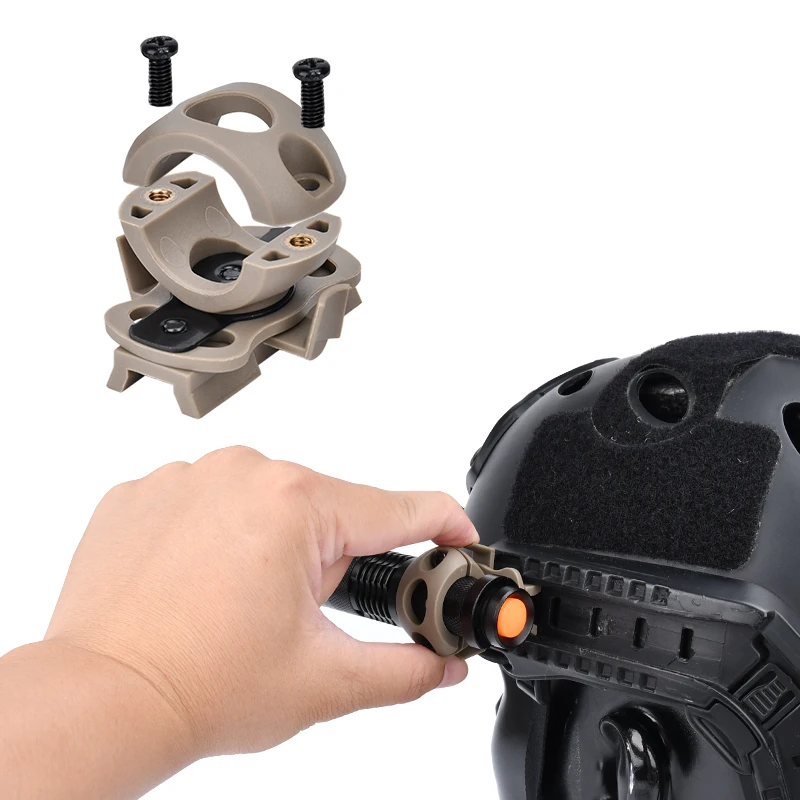 Wadsn FAST Tactical Helmet Strobe Light Telescopic zoom Flashlight Clamp Adaptor Airsoft Hunting Weapon Scout Torch