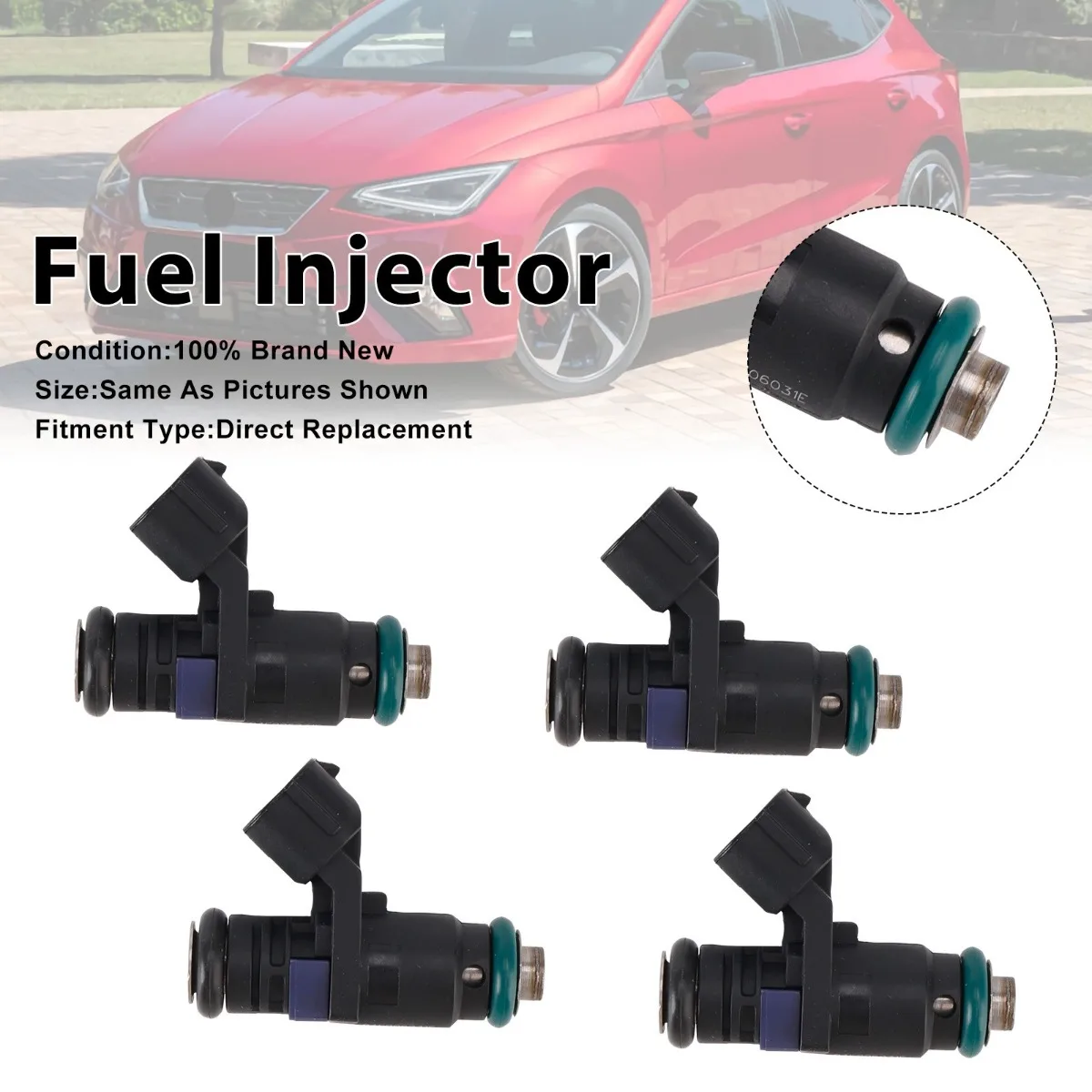 

4Pcs Set Car Fuel Injector Replacement Accessories For Seat Mii 2011-2019 For Skoda Octavia 2014-2020 04E906031E