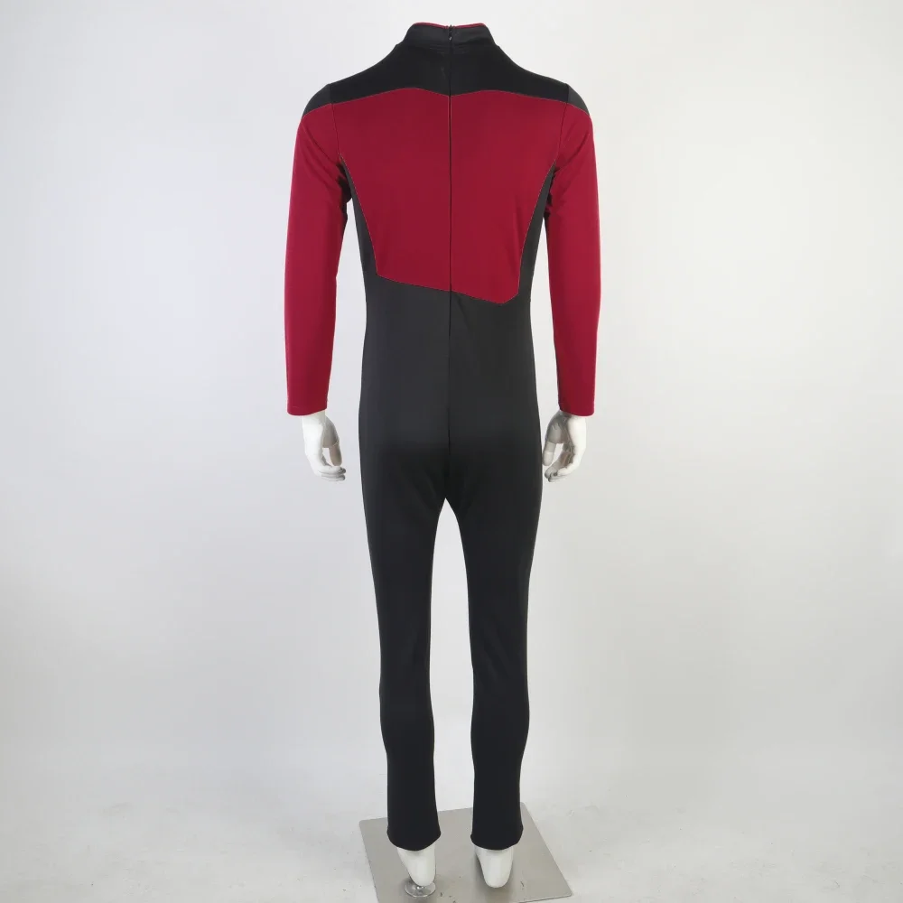 ST Jumpsuit The Next Generation Voyage Cosplay Costume pour adultes, Costumes Zentai, Rouge, Bleu, Jaune, Halloween