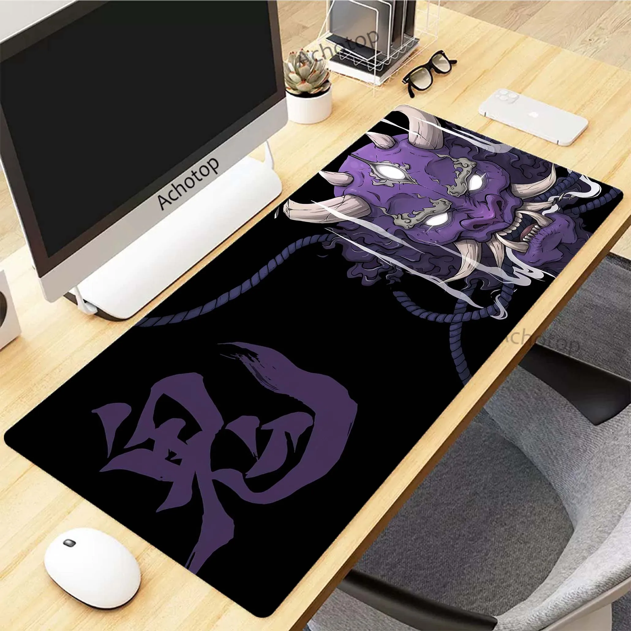 

Japanese Oni Cool Individuality Mouse Pad Gaming Mousemat Large Desk Mat Pc Gamer Accessoires Mousepad Speed Keyboard Pads XXL