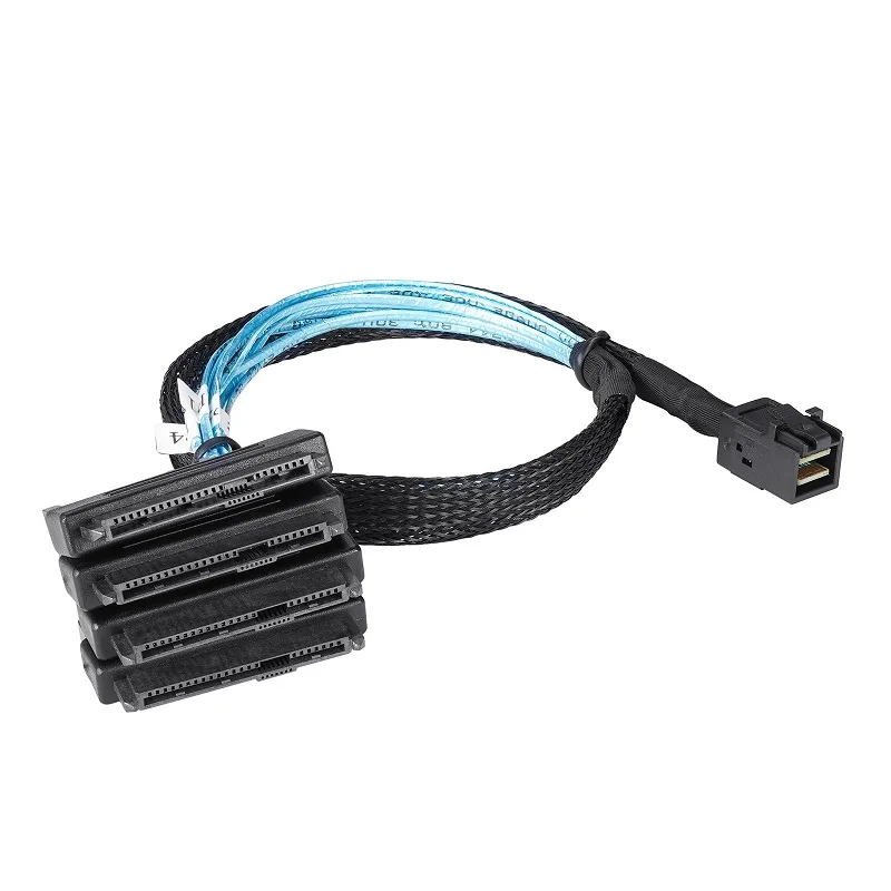 Mini SAS SFF8643 to 4x SFF8482 29Pin SAS Hard Disk Cable SFF-8643 Host to SFF-8482 Drive Adapter Cord data transmission cable