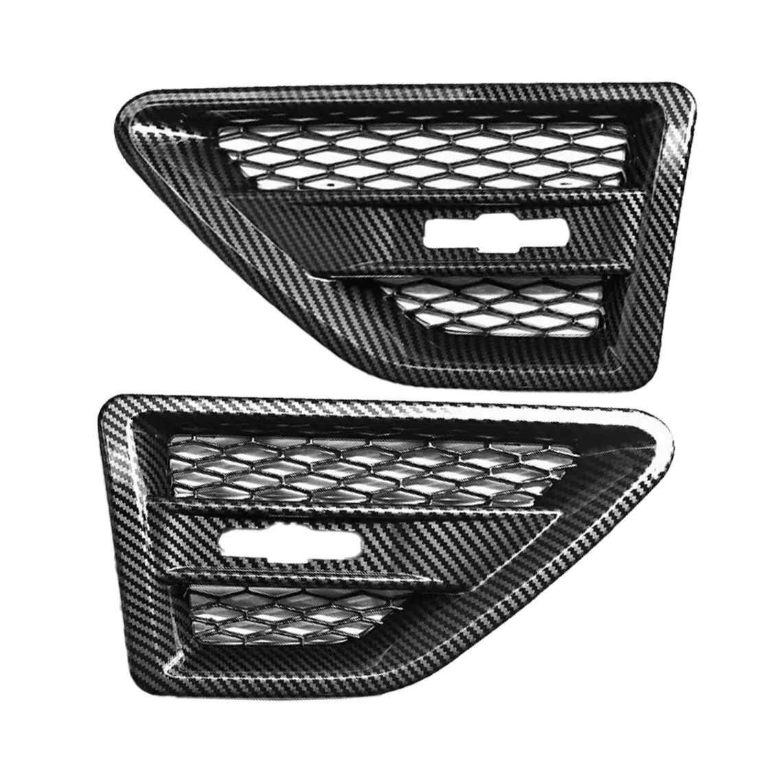 

1 Pair Side Fender Air Vent Grill Cover Trim Fit for Land Rover Freelander 2 LR2 2006-2016 Carbon Fiber Texture Style