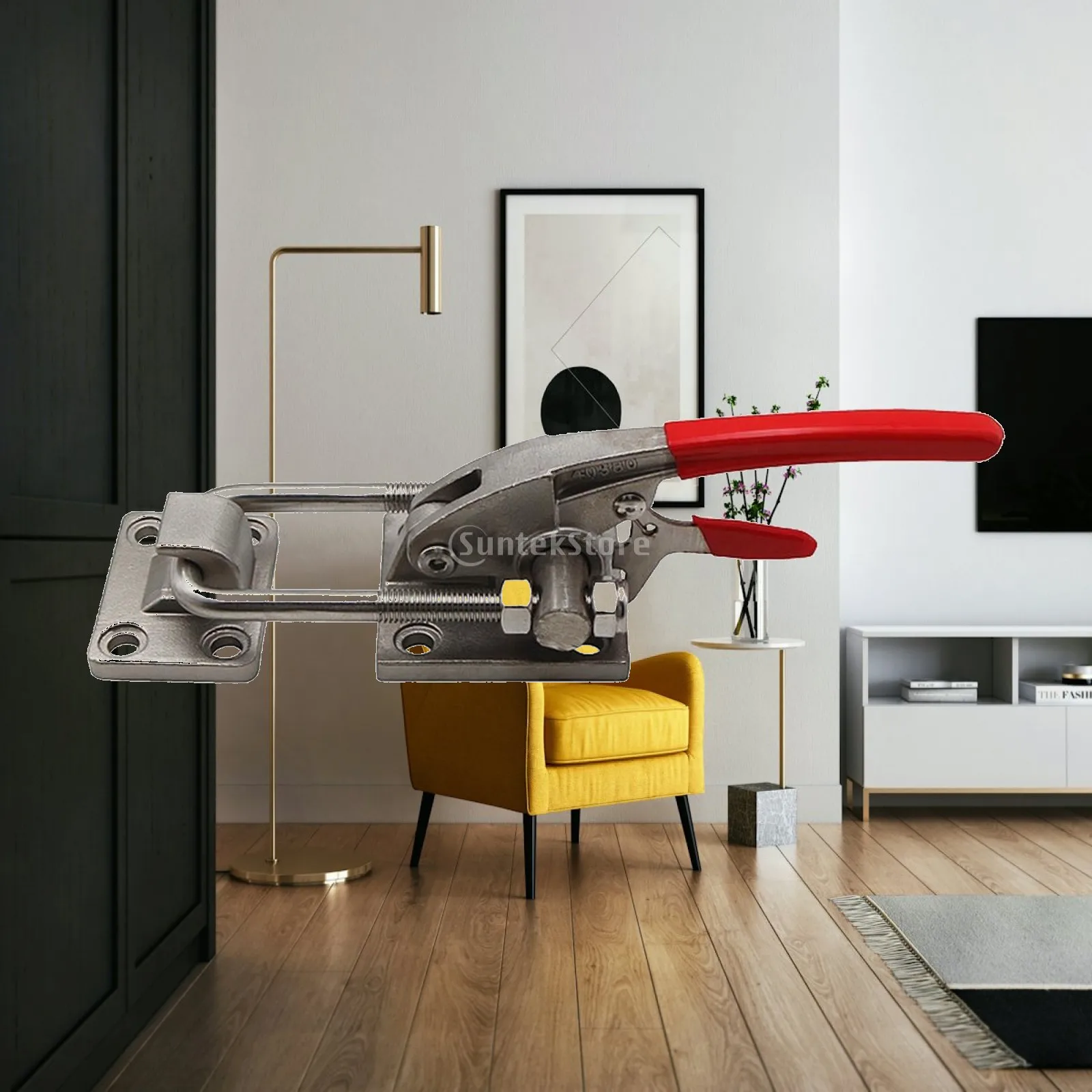 Polished 304 Stainless Steel Self Locking Toggle Clamp Heavy Duty Latch for Metalworking Woodworking Quick Clamp