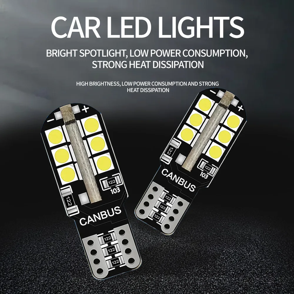 

50 шт. W5W T10 светодиодный Canbus 3030 светодиодный Bulb 24SMD, автомобильный боковой маркер, лампа для номерного знака, автомобильная система освещения, фонари заднего хода