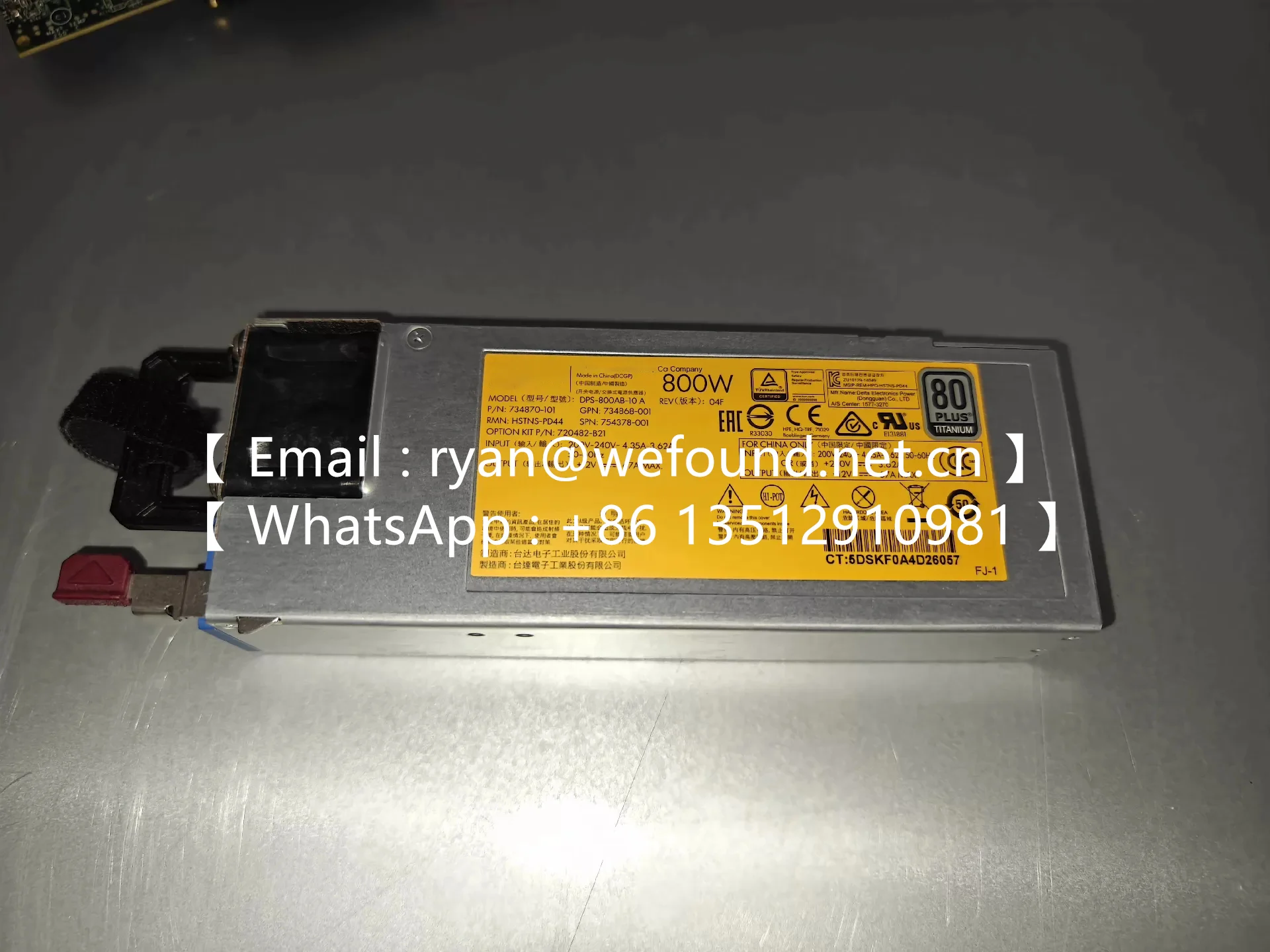 

DPS-800AB-10A HSTNS-PD44 DL380G9 DL360G9 DL388G9 Gen9 800W 754378-001 734868-001 734870-101 720482-B21