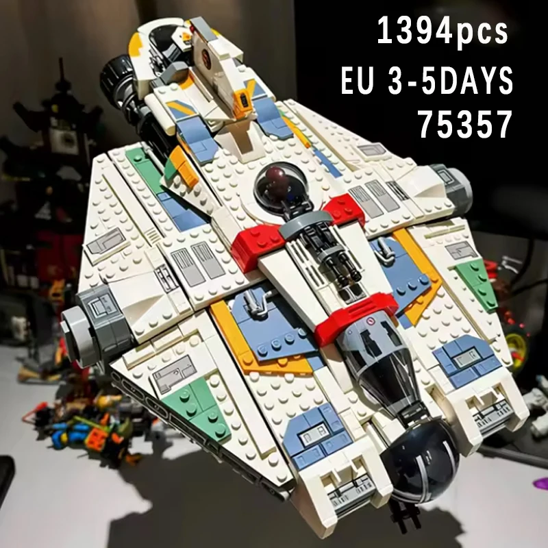 1394-teiliges Berühmtes Star Wars Film MOC Geister-Phantom-Modell Kompatibel mit 75357 DIY Kreatives Spielzeug Geburtstags- und Feiertagsgeschenke