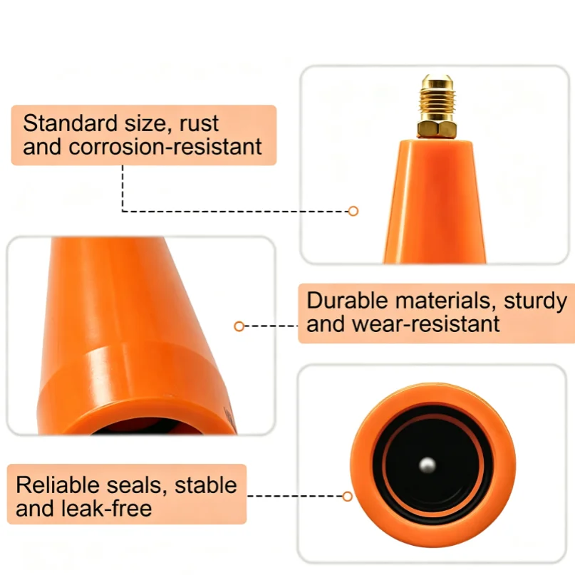 Nitrogen Purge Boot Tool for HVAC Refrigeration Systems Hands-Free Operation Fits 3/8-1-1/8in ACR Tubing 1/4 Connection