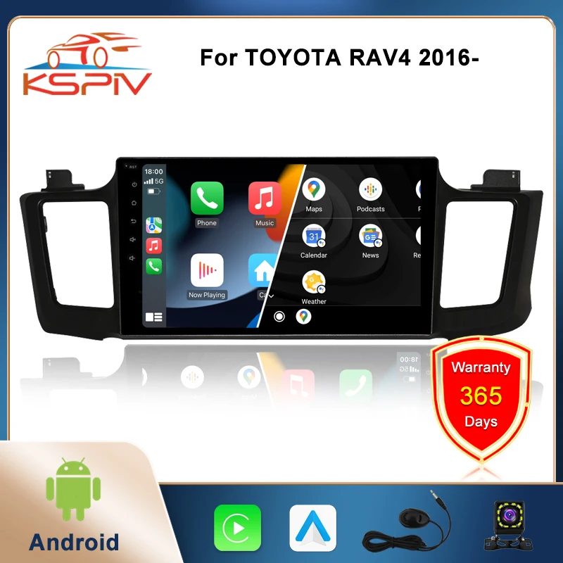 

Carplay 2 Din 10.1Inch Android Multimedia Player Car Auto for TOYOTA RAV4 2016- Radio GPS Navigation 4G WIFI Stereo Head Unit